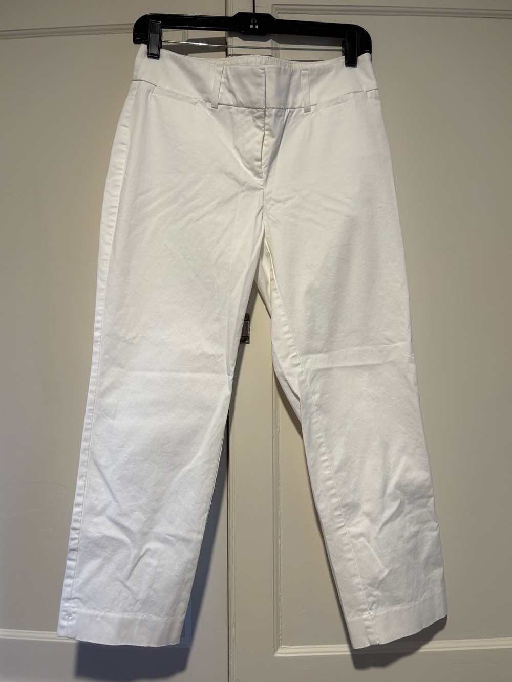 Ann Taylor Factory Tailored Straight Leg White Pants